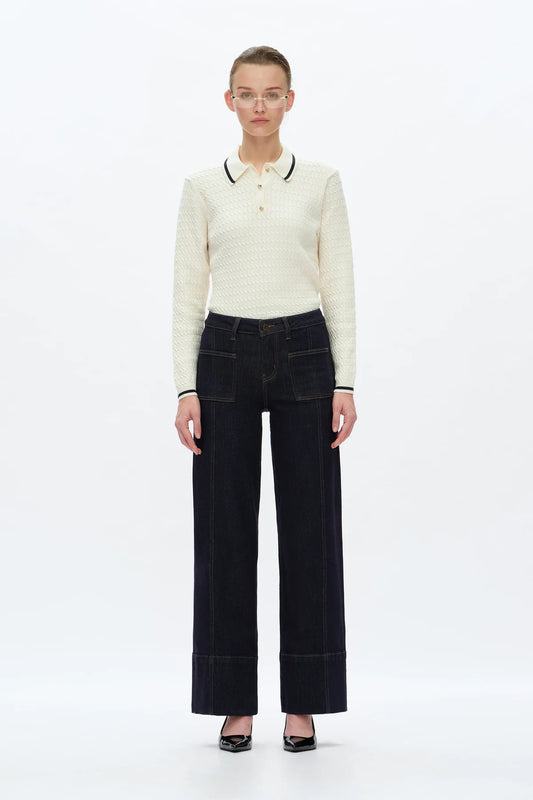 Katia Mid Rise Wide Leg Pants