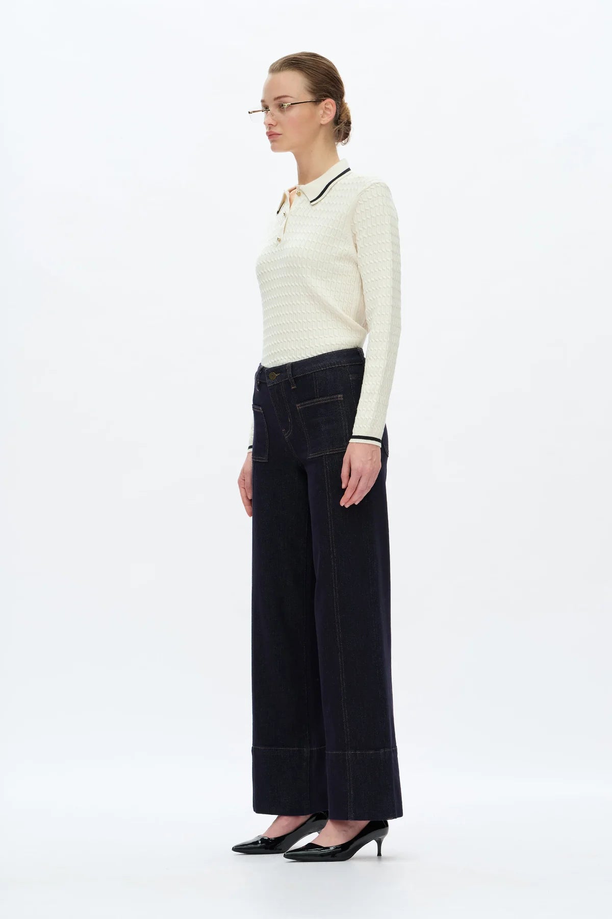 Katia Mid Rise Wide Leg Pants