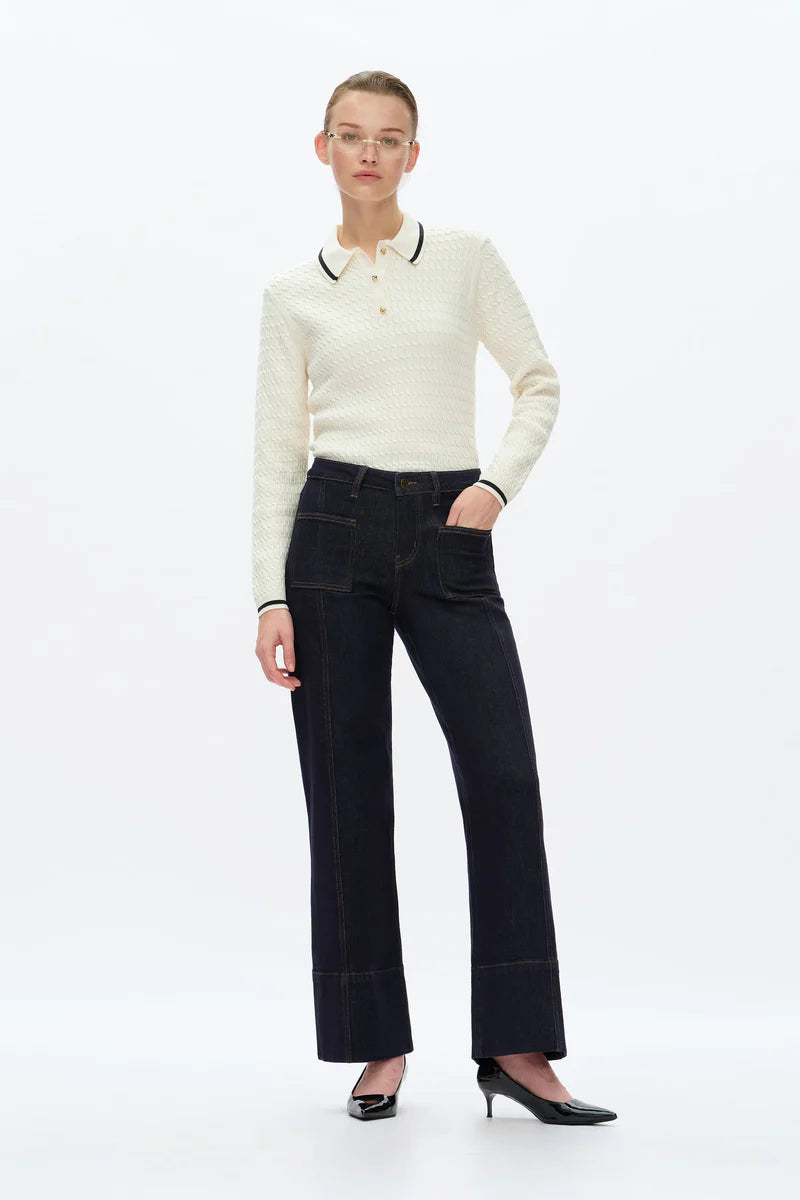 Katia Mid Rise Wide Leg Pants