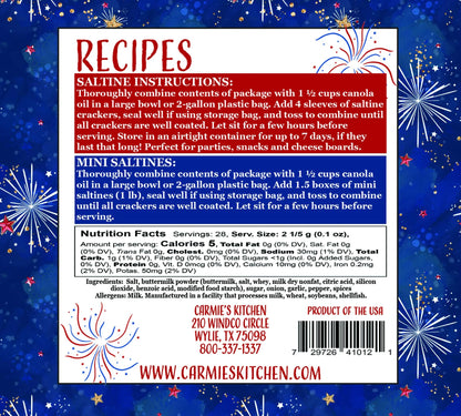 Carmie's Kitchen - Rocket Ranch Cracker Seasoning - Americana Collection