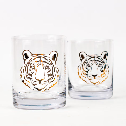 Tiger Rocks Glass Set Of 2