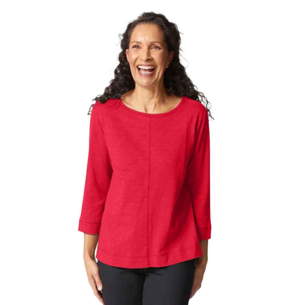 Pebble Coverstitch Boat Neck Tee