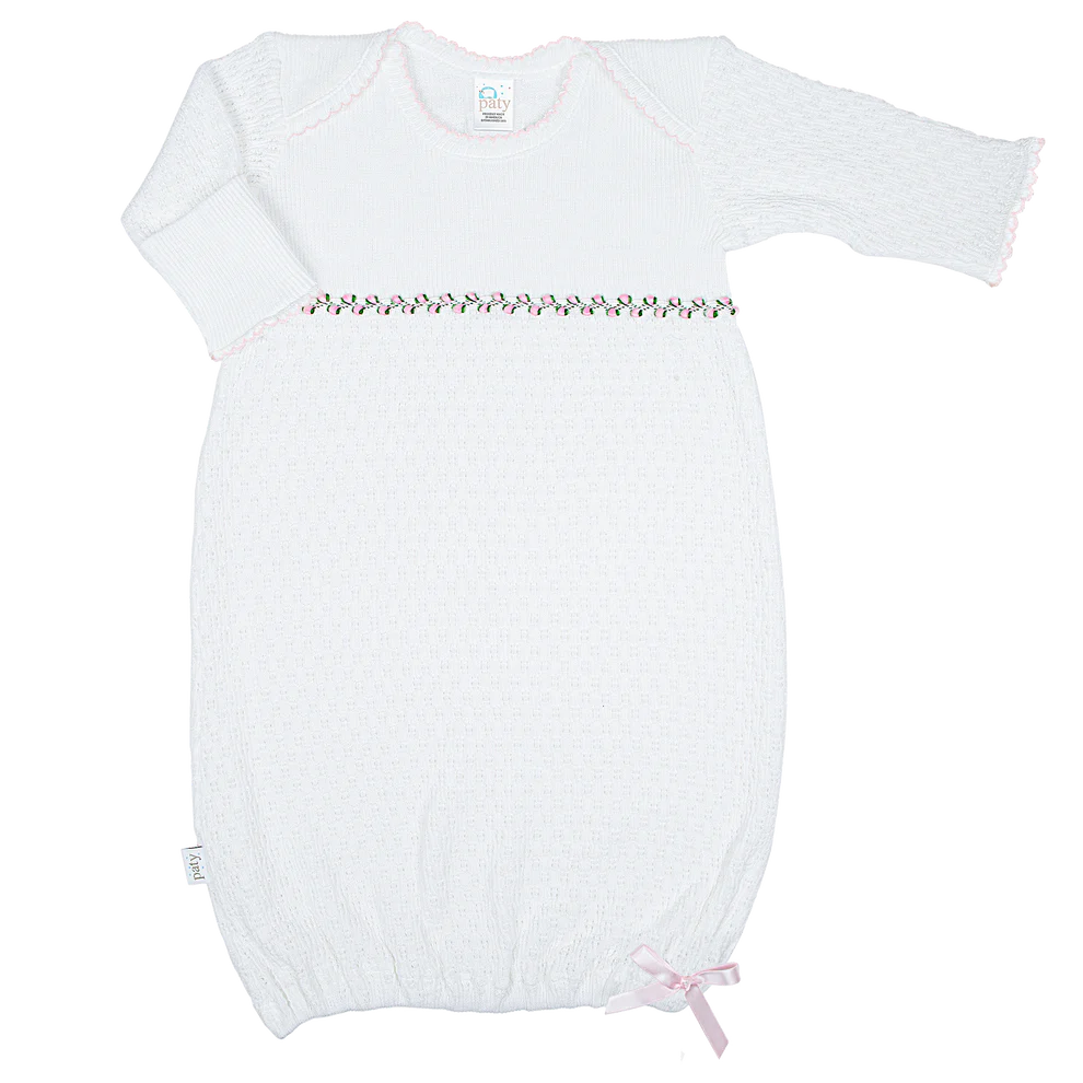Ruth Knit Overlap Shoulder Gown