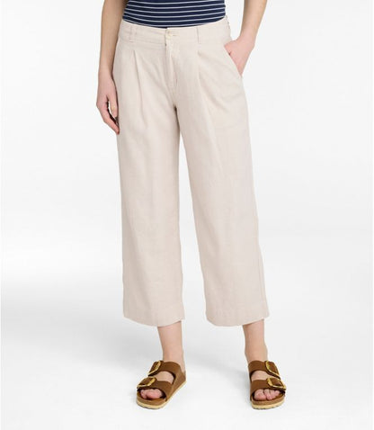 Women's Lakeside Linen Blend Crop Pants | L.L. Bean