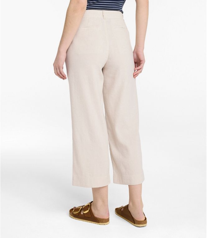Women's Lakeside Linen Blend Crop Pants | L.L. Bean