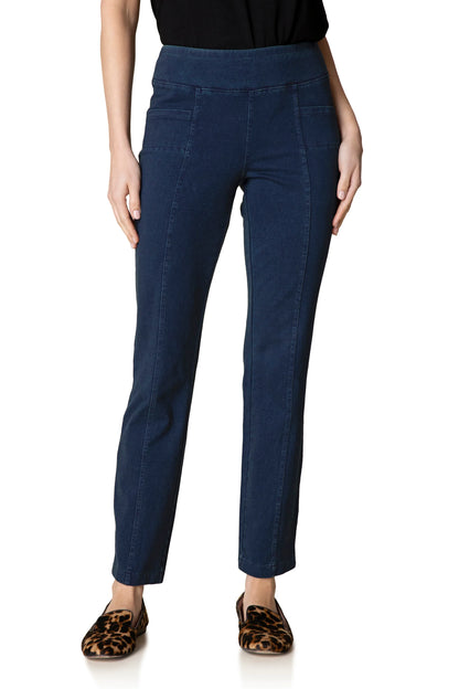 Stonewashed Seamed Pocket Pants