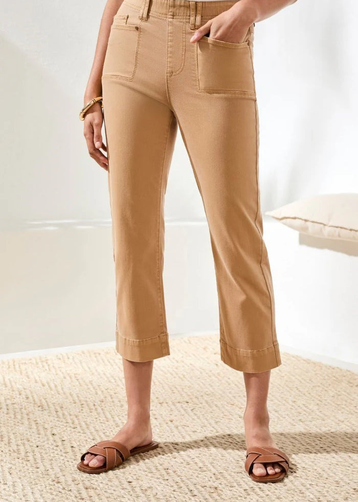 Comfort Stretch Pull On Kick Flare Capris