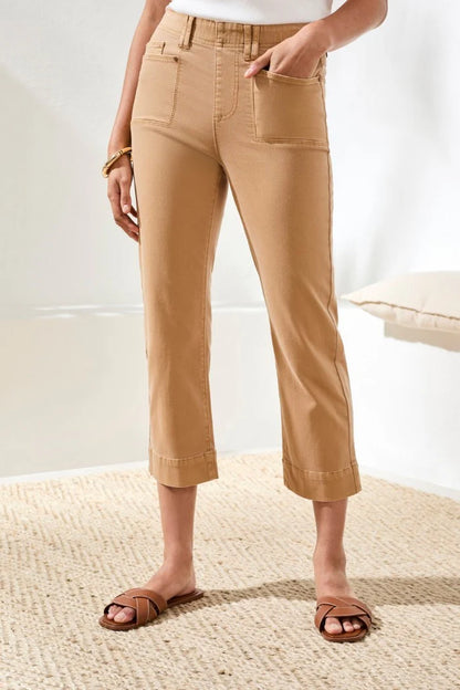 Comfort Stretch Pull On Kick Flare Capris