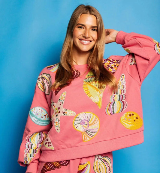 Shell Sweatshirt | Queen Of Sparkles