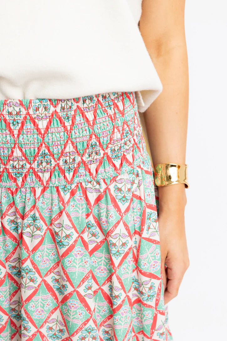 Paris Floral Smock Tier Maxi Skirt | KARLIE