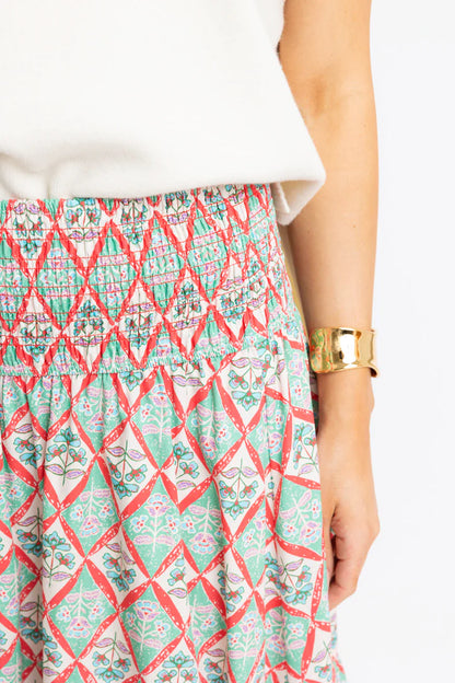 Paris Floral Smock Tier Maxi Skirt | KARLIE