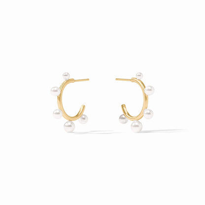 Hydra Stone Hoop Earring | Pearl | Julie Vos