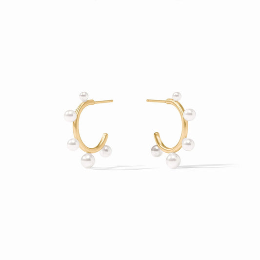 Hydra Stone Hoop Earring | Pearl | Julie Vos