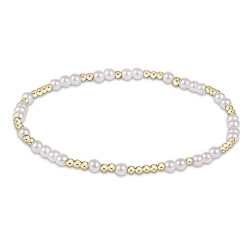 Hope Unwritten 3mm Bead Bracelet - Pearl | enewton