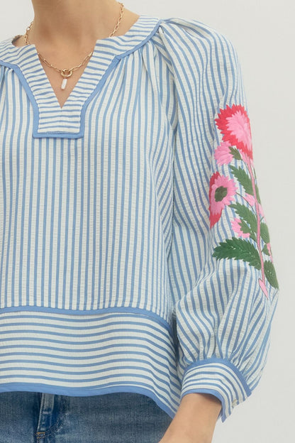 Harbor Bloom Puff Sleeve Top