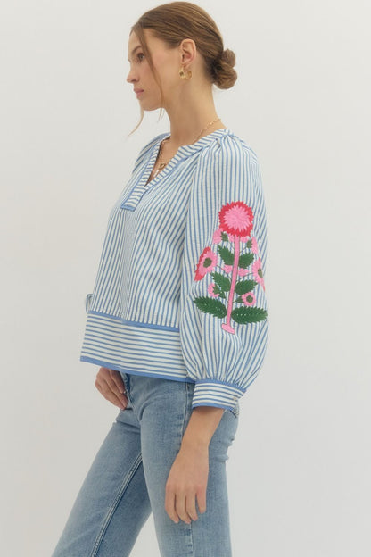 Harbor Bloom Puff Sleeve Top