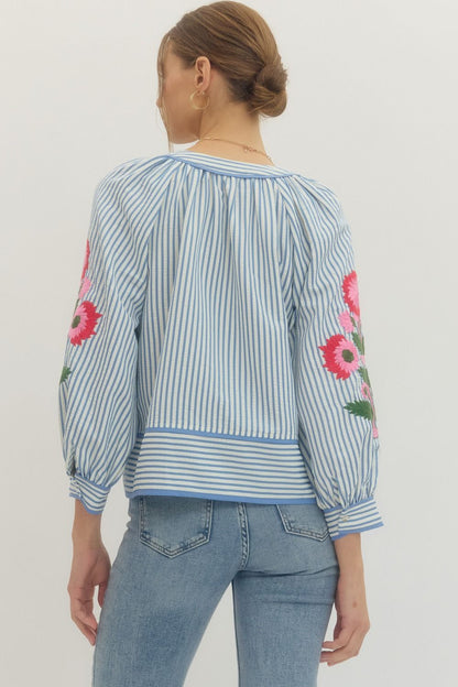 Harbor Bloom Puff Sleeve Top
