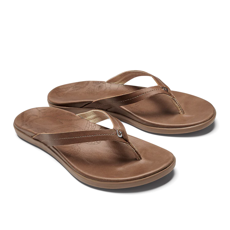 Honu Leather Beach Sandals | Tan | Women's