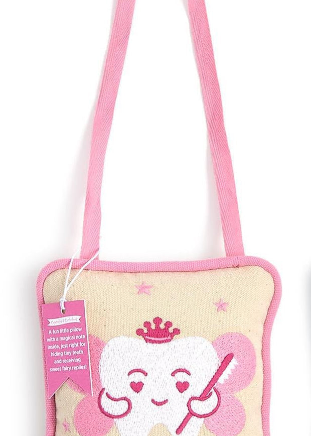 Tooth Fairy Embroidered Pillow Door Hanger Decor with Note Card