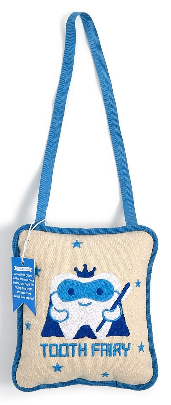 Tooth Fairy Embroidered Pillow Door Hanger Decor with Note Card
