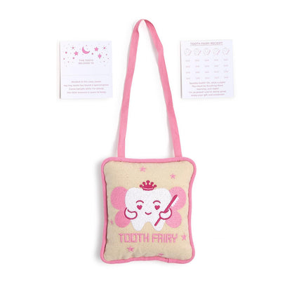 Tooth Fairy Embroidered Pillow Door Hanger Decor with Note Card