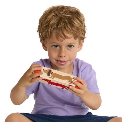 Wooden Twist Block Puzzle in Gift Box