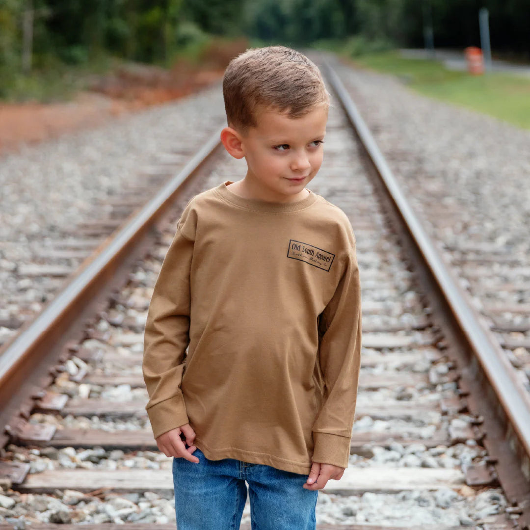 Trackhoe Long Sleeve Tee | Toddler | Old South
