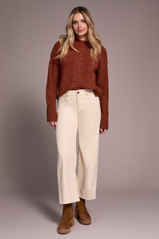 Soft Stretch Corduroy High Rise Ankle Pant