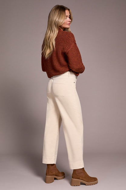 Soft Stretch Corduroy High Rise Ankle Pant