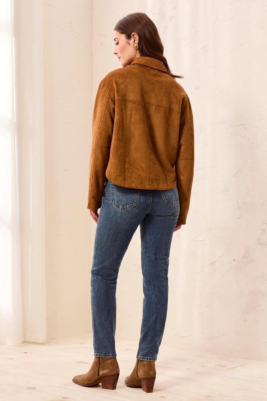 Soft Touch Suede Snap Front Shacket