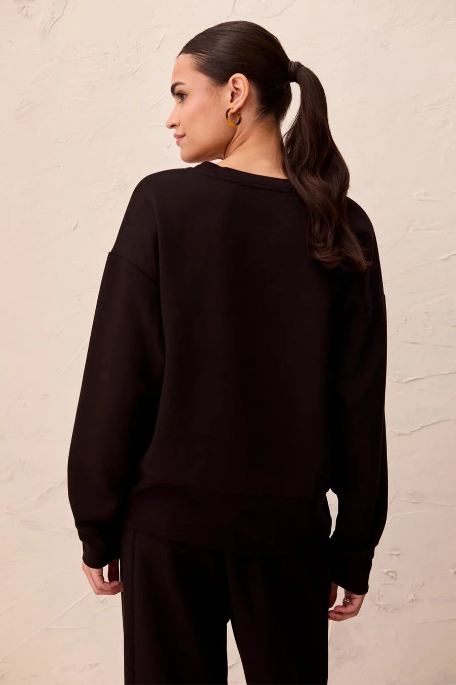 Techno Lux V-Neck Drop Shoulder Pullover