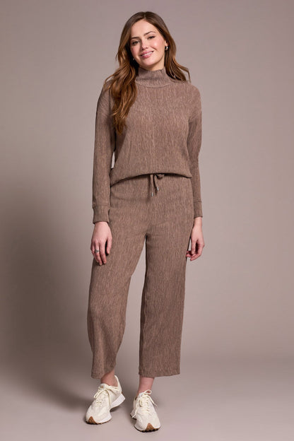 Two-Tone Crinkle Flowy Pant