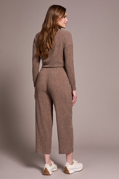 Two-Tone Crinkle Flowy Pant