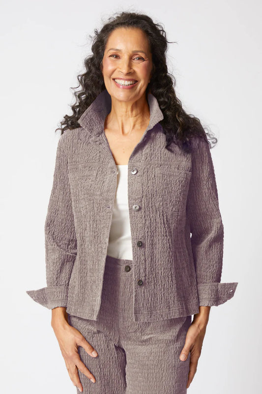 Rustic Stretch Cord Boyfriend Jacket