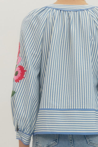 Harbor Bloom Puff Sleeve Top