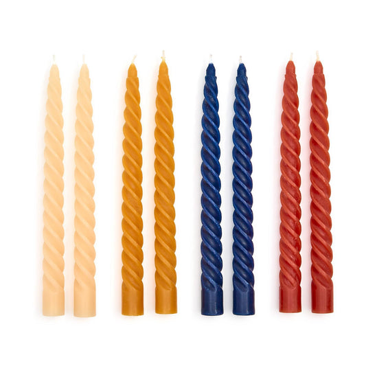 Twist Taper Candles in Gift Box | Set of 2