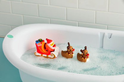 Santa and His Reinducks Bath Toys