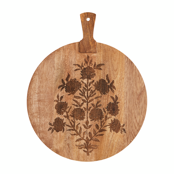 Block Print Engraved Round Board