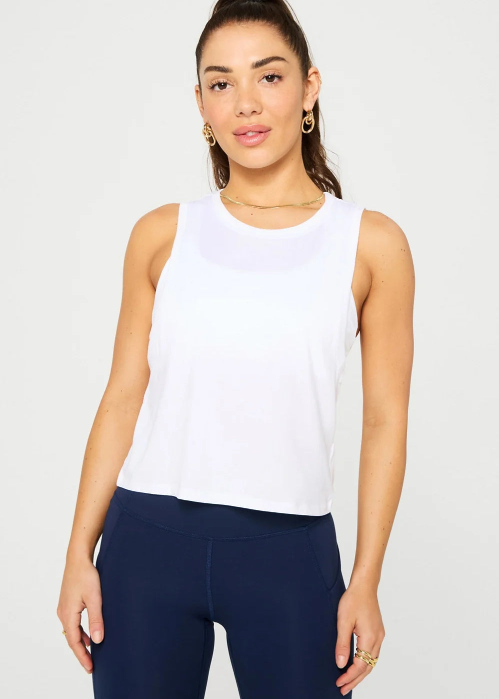 Cloud Jersey Lite Muscle Tank | Whisper | Fabletics