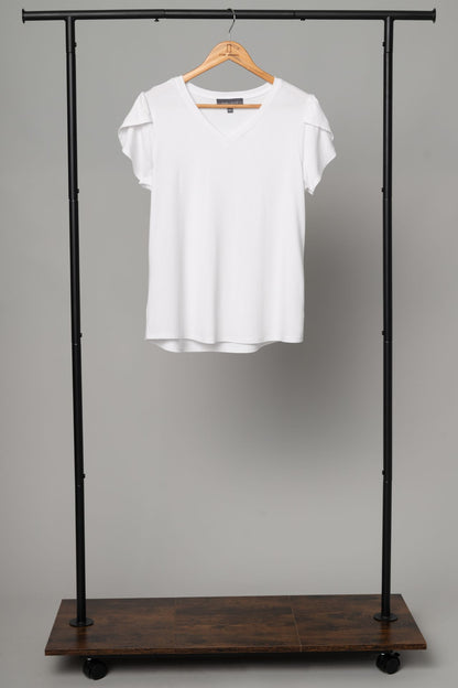 Tulip Sleeve Juliana Crepe Top