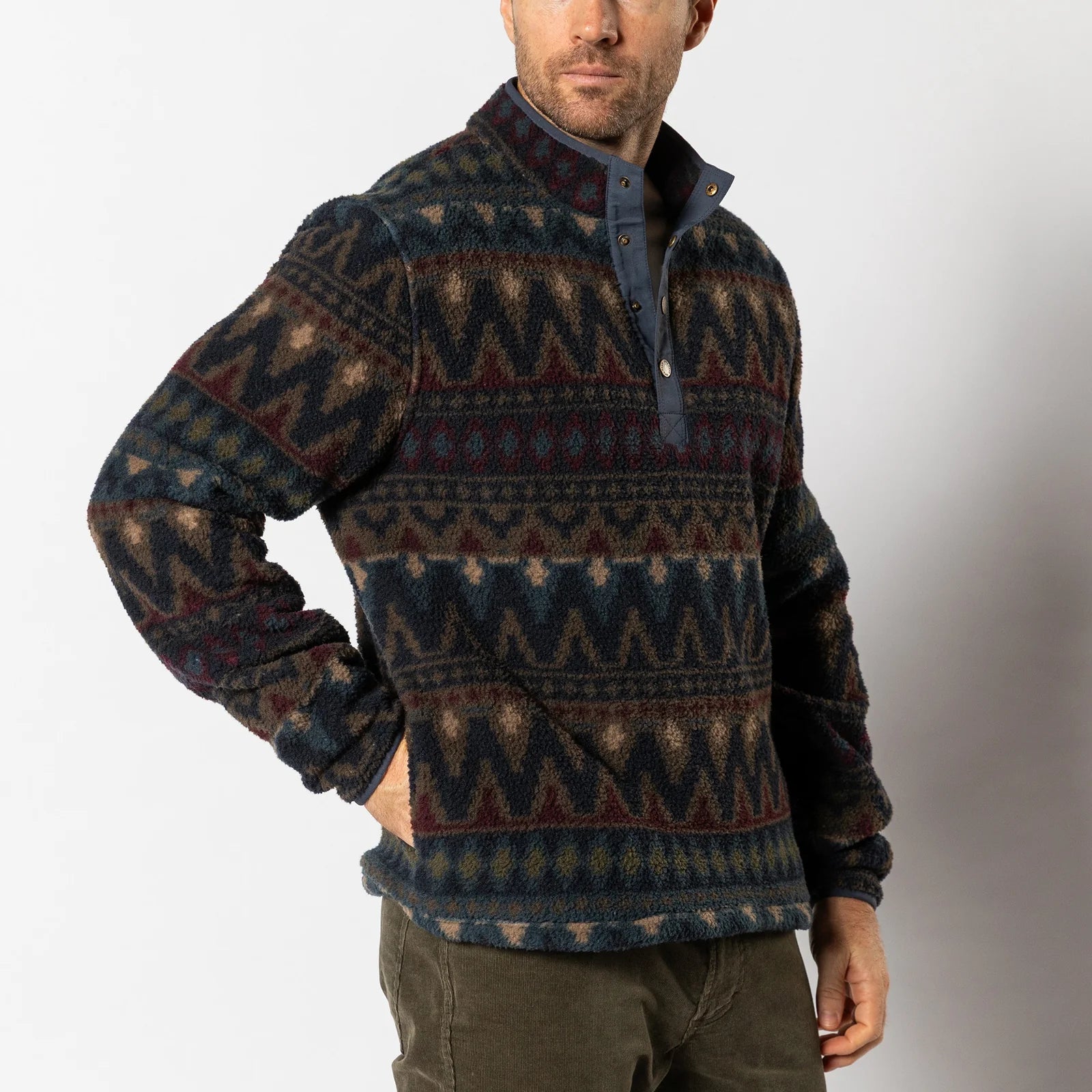 Pineview Fleece Quarter Snap Pullover | Duck Head
