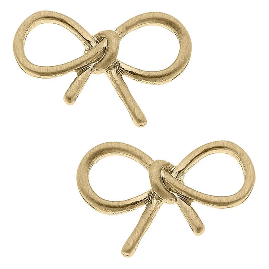 Williamina Tied Bow Stud Earrings | Canvas