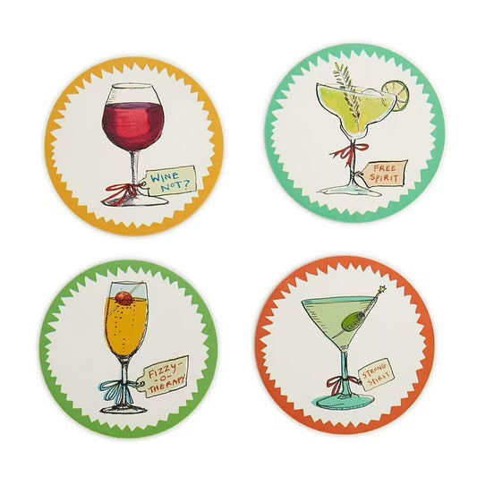 In Good Spirits Paper Coasters | Two's Company