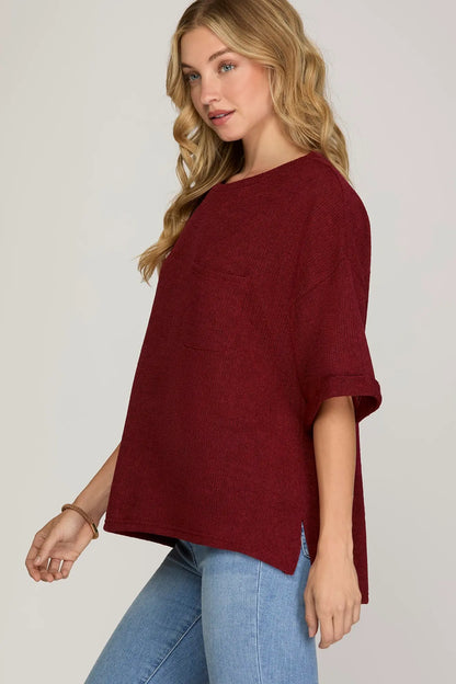 Soft Drop Sweater Knit Top
