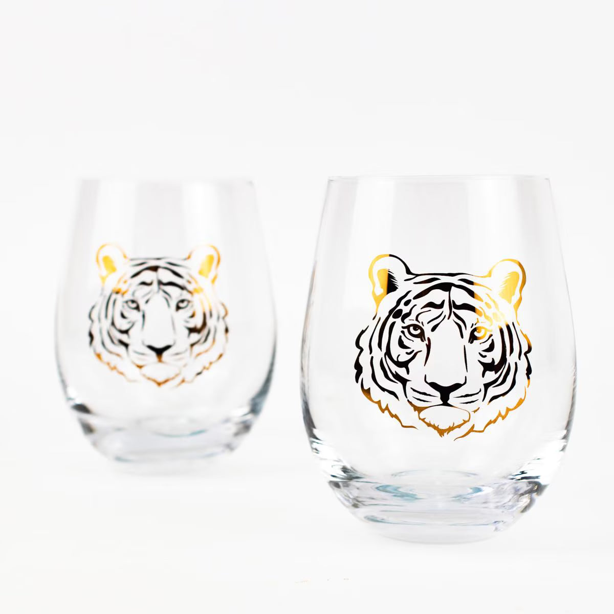 Tiger Wine Glass Set Of 2