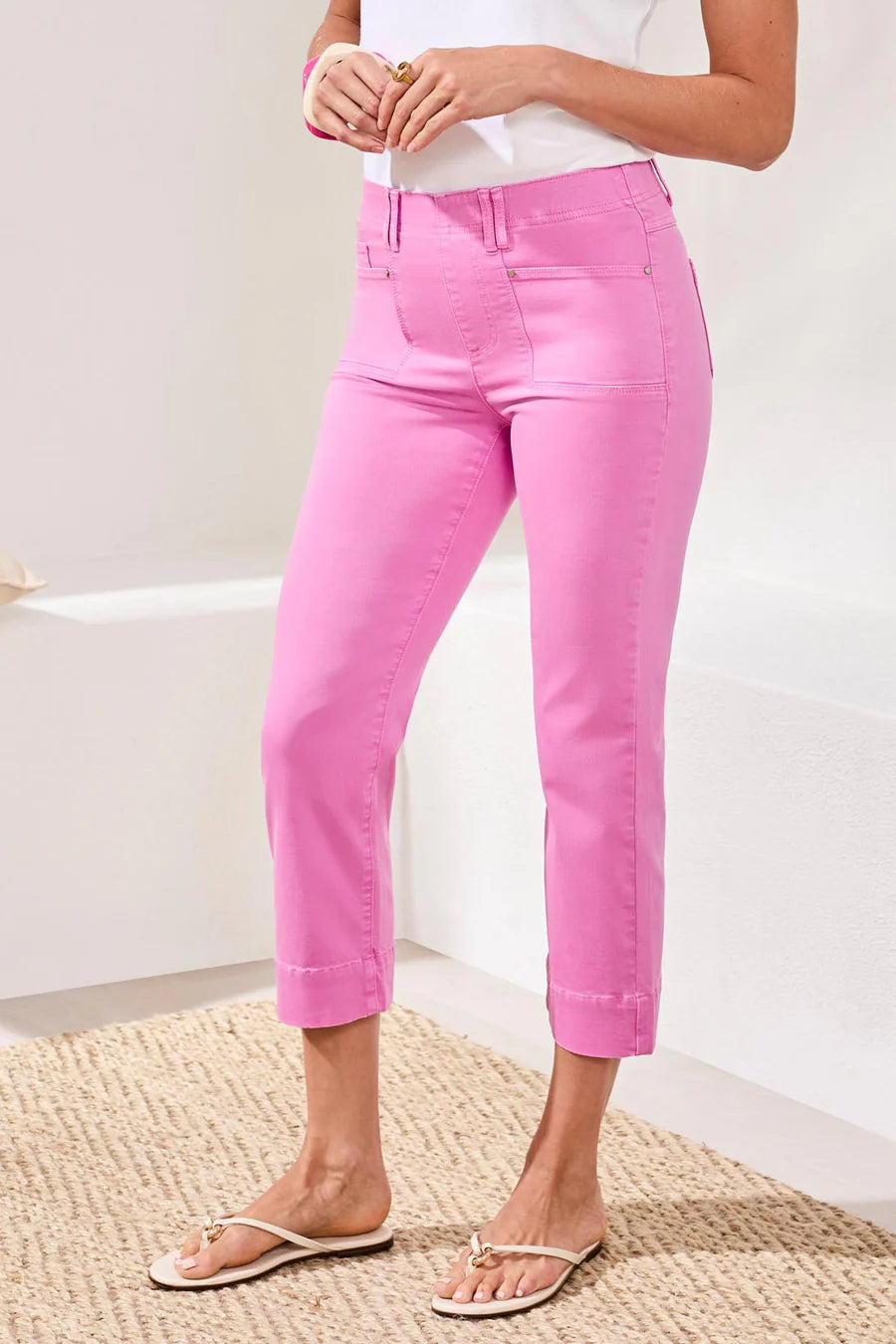 Pull On Kick Flare 5 Pocket Capri