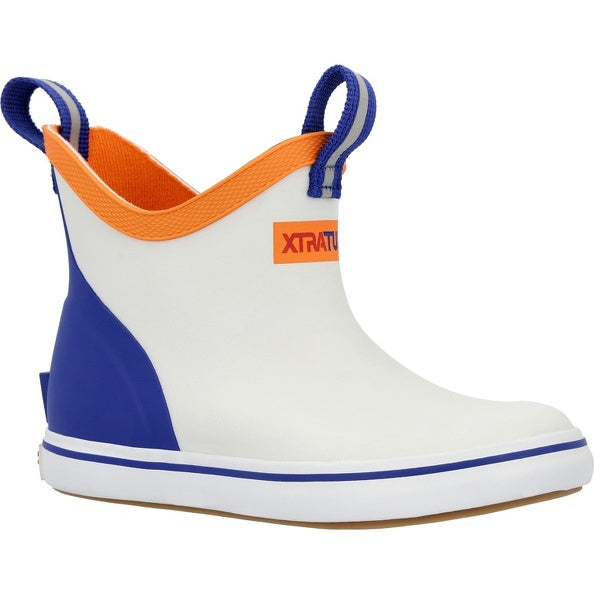 White Multi Blue Ankle Deck Boot | Youth Boys