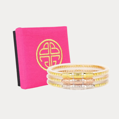Yellow Rose Three Queens All Weather Bangles | Set Of 3 | BuDhaGirl