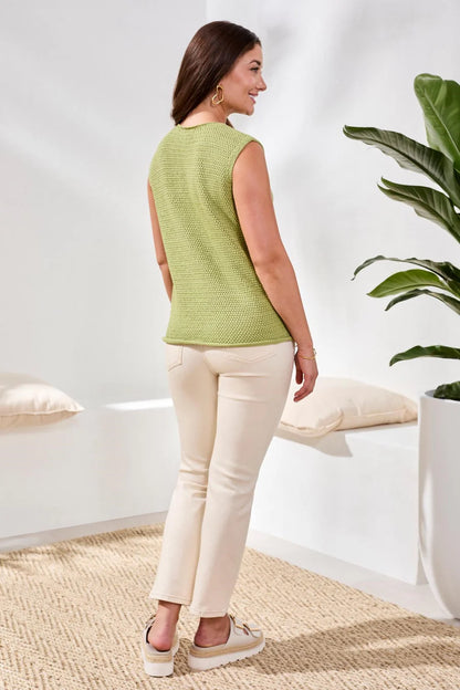 Sweater Vest With Pockets & Decorative Buttons